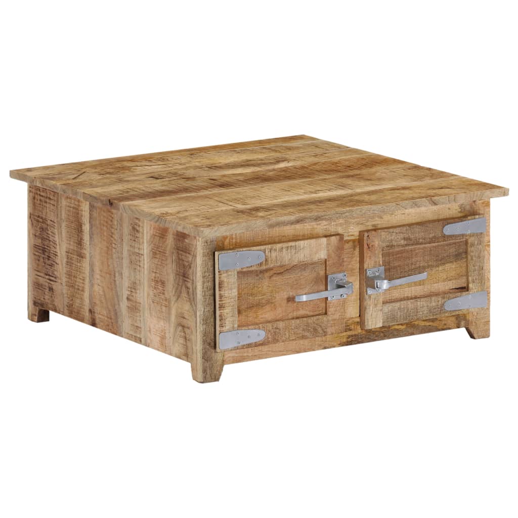 Table basse 70x70x30 cm Bois de manguier solide - XIOS