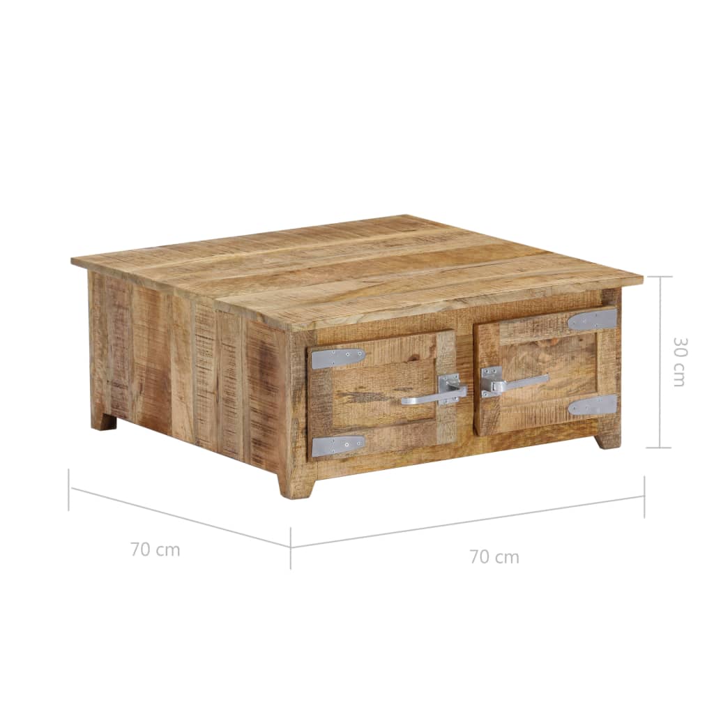 Table basse 70x70x30 cm Bois de manguier solide