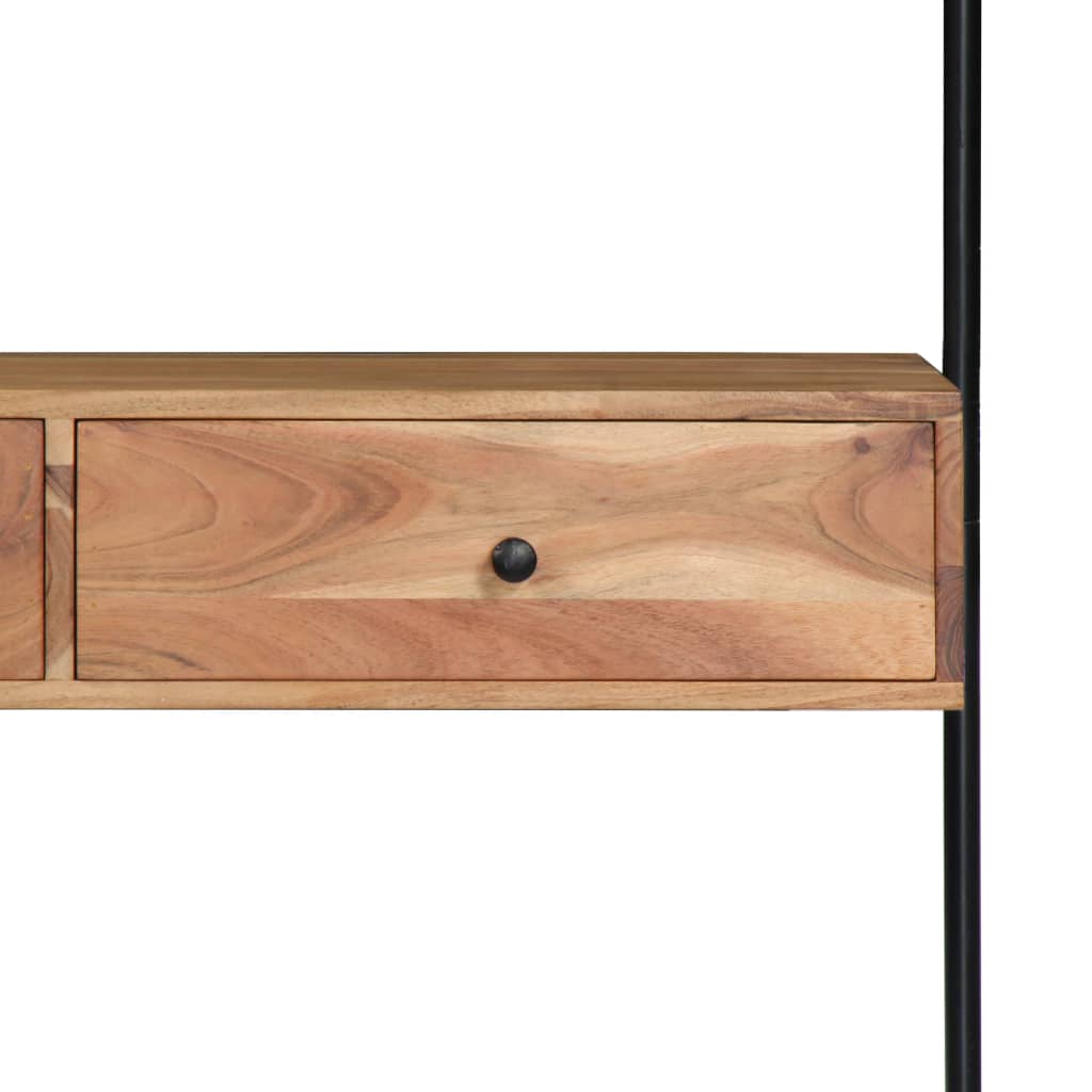 Bureau mural 90x40x170 cm Bois d'acacia solide - XIOS