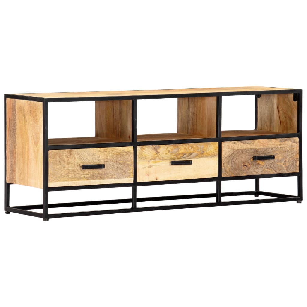 Meuble TV 120x30x45 cm Bois solide de manguier - XIOS