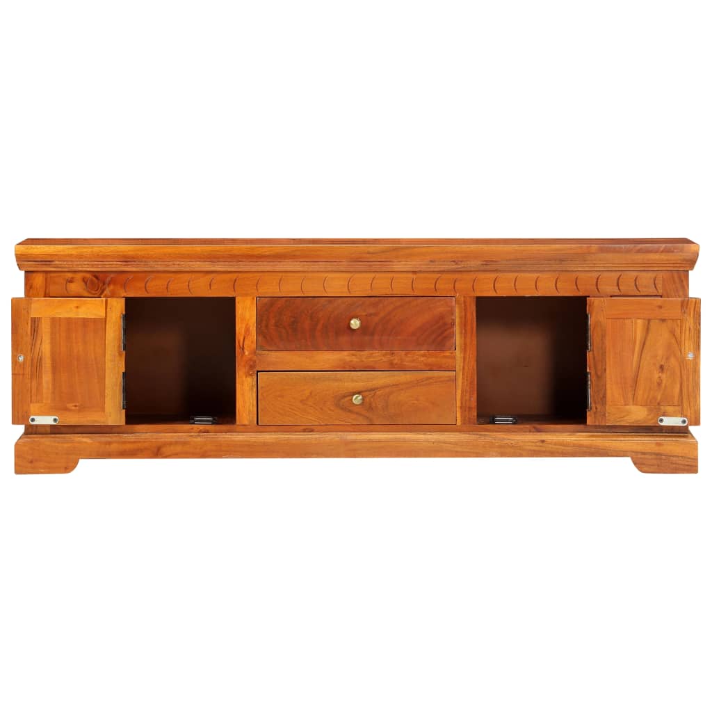 Meuble TV 119x30x40 cm Bois d'acacia massif - XIOS