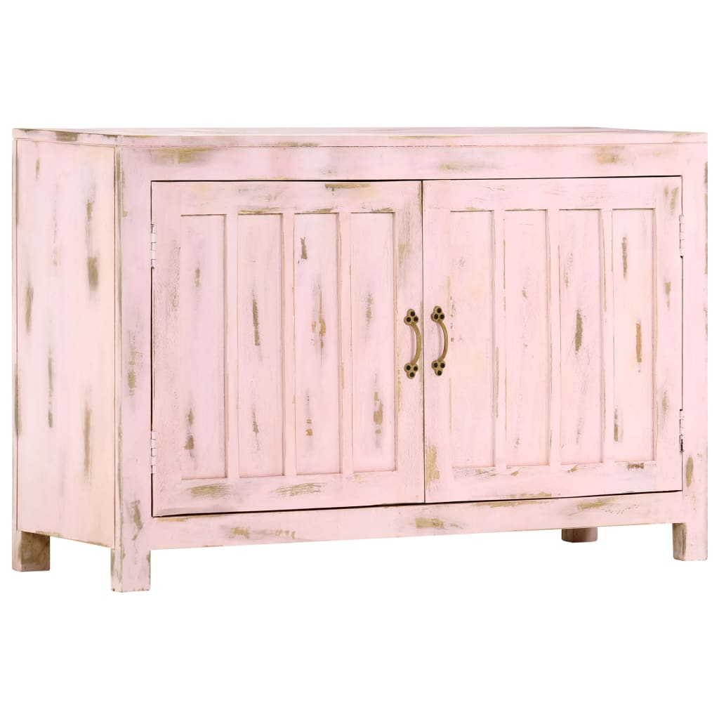 Buffet Rose clair 110x35x70 cm Bois de manguier massif Buffets & bahuts vidaXL