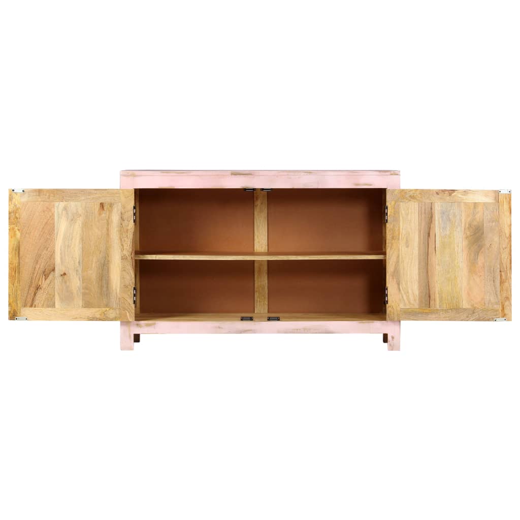 Buffet Rose clair 110x35x70 cm Bois de manguier massif Buffets & bahuts vidaXL