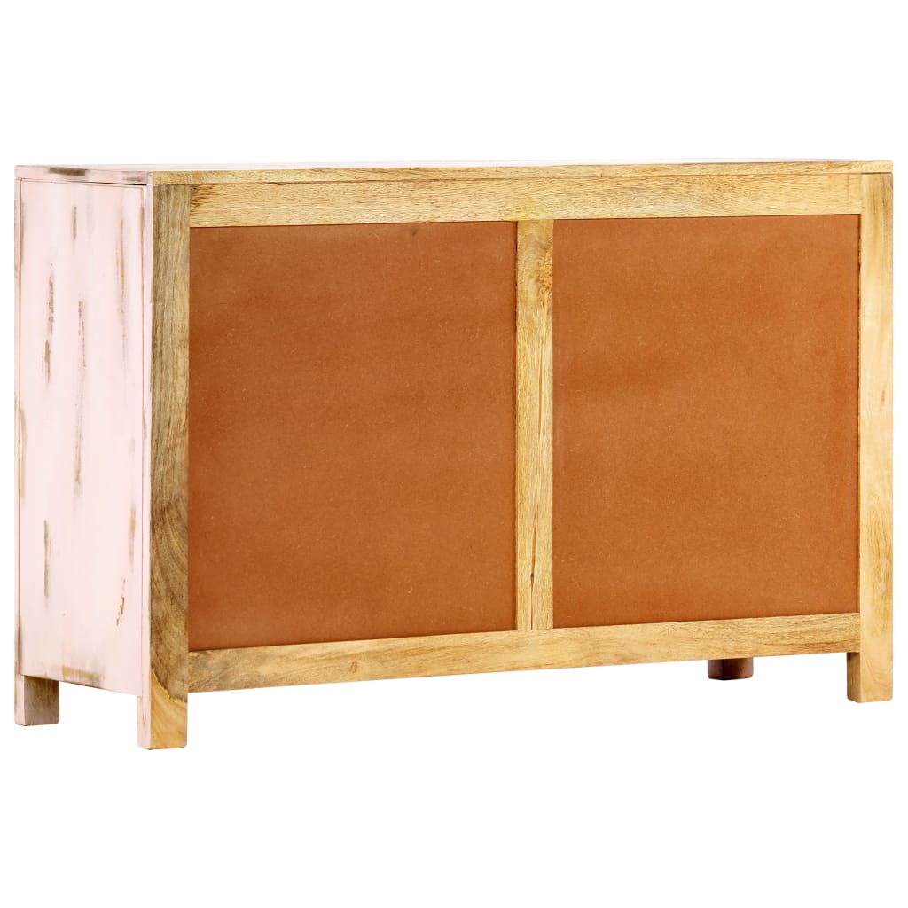 Buffet Rose clair 110x35x70 cm Bois de manguier massif Buffets & bahuts vidaXL