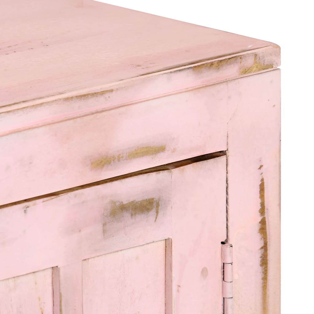 Buffet Rose clair 110x35x70 cm Bois de manguier massif Buffets & bahuts vidaXL