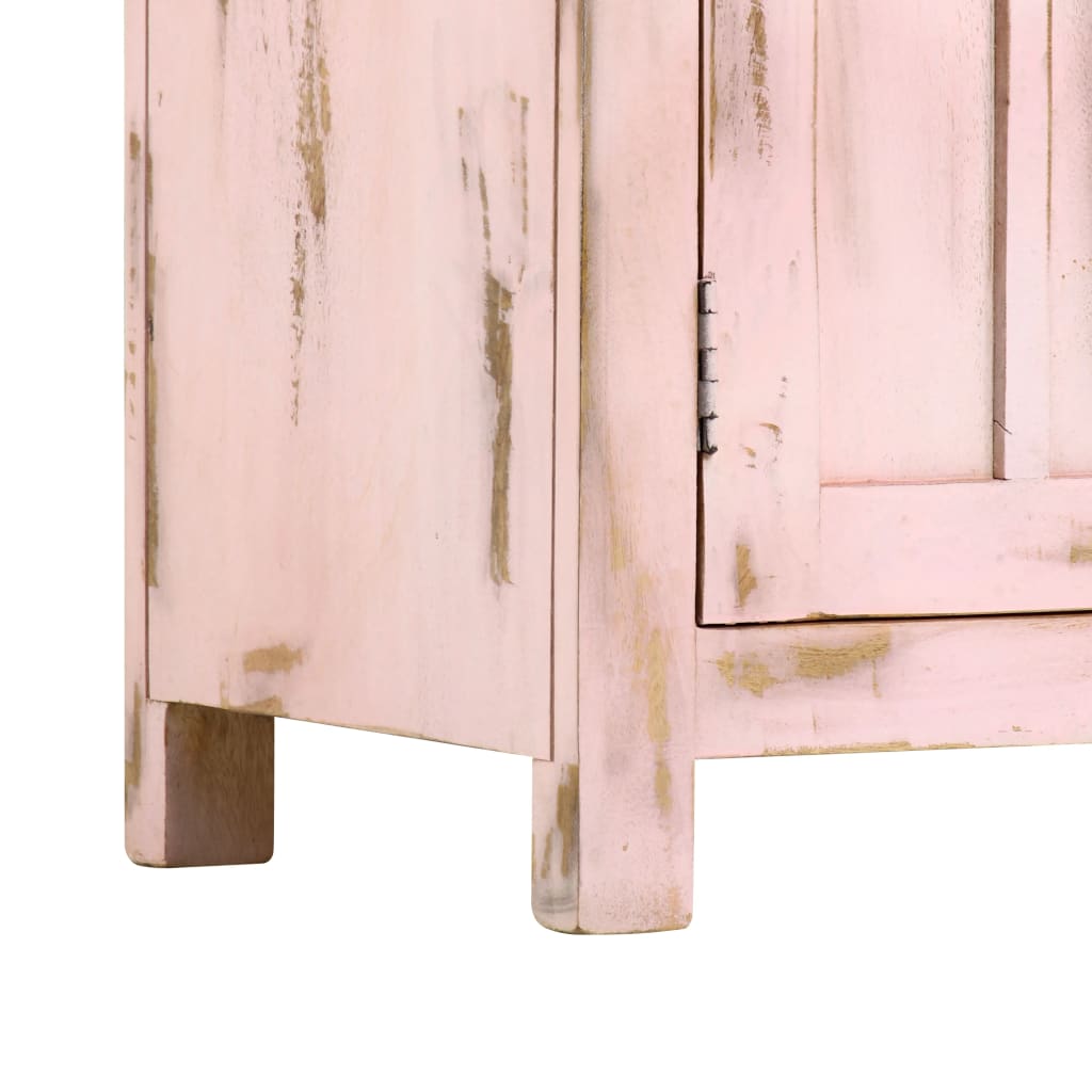 Buffet Rose clair 110x35x70 cm Bois de manguier massif Buffets & bahuts vidaXL