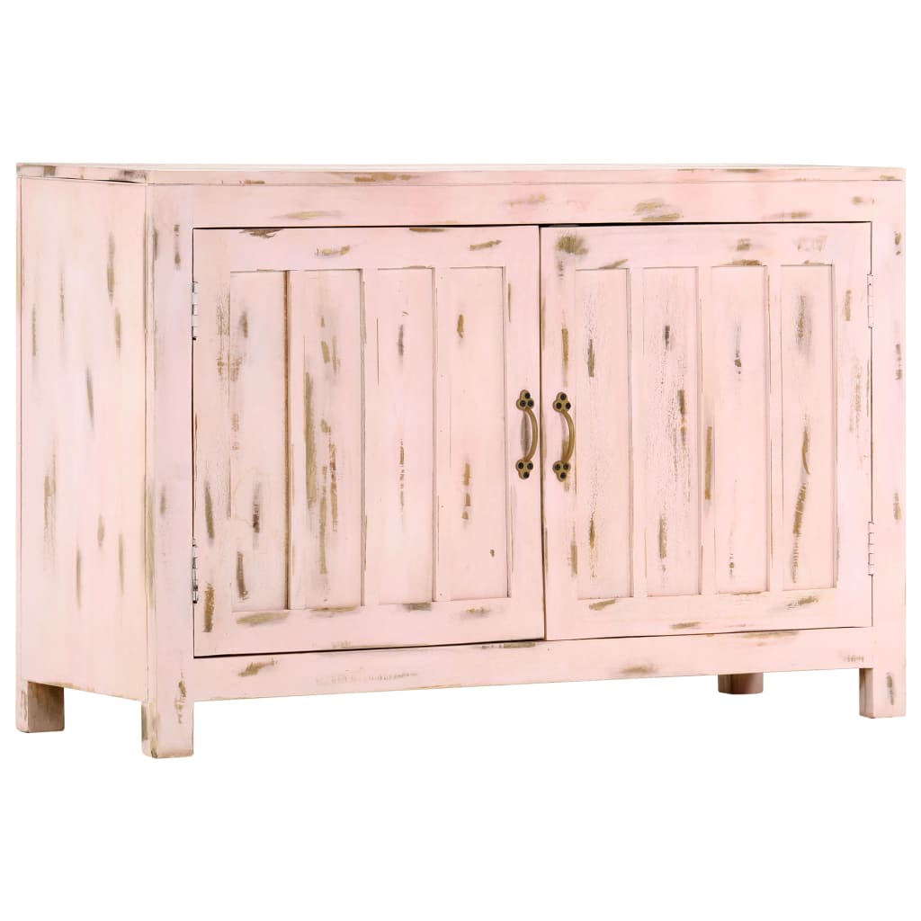 Buffet Rose clair 110x35x70 cm Bois de manguier massif Buffets & bahuts vidaXL