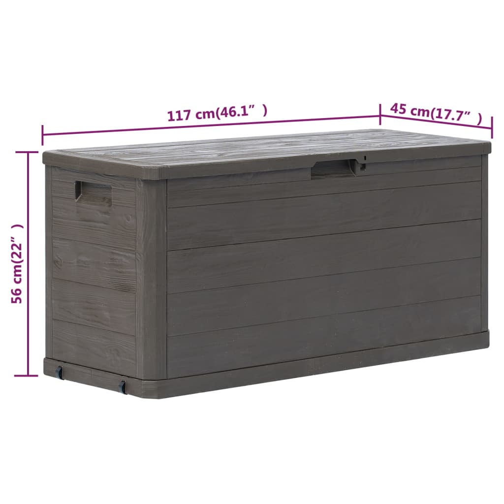 Boîte de rangement de jardin 280 L Marron Coffres de jardin vidaXL