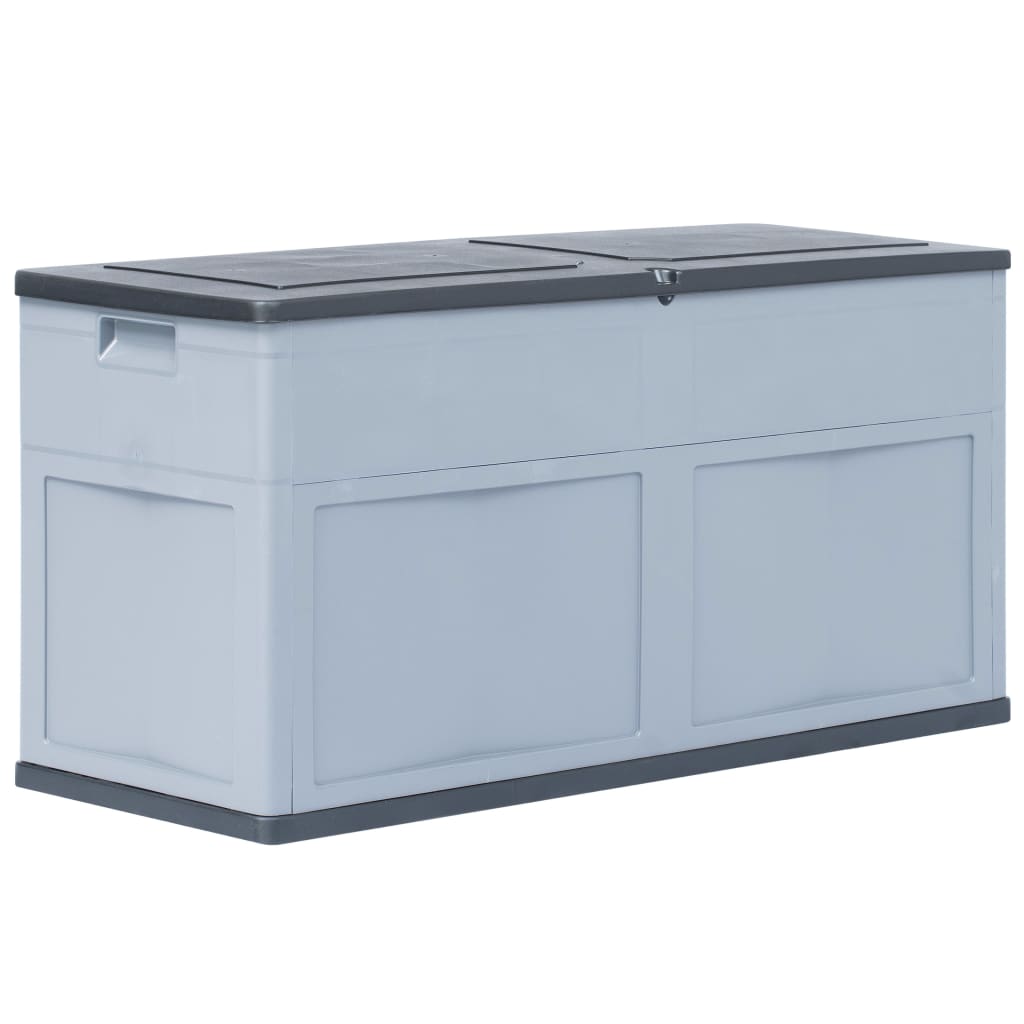 Boîte de rangement de jardin 320 L Gris Noir Coffres de jardin vidaXL