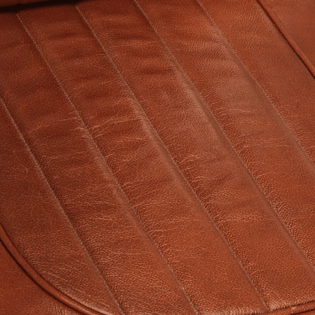 Fauteuil en style d'aviation marron cuir véritable - XIOS