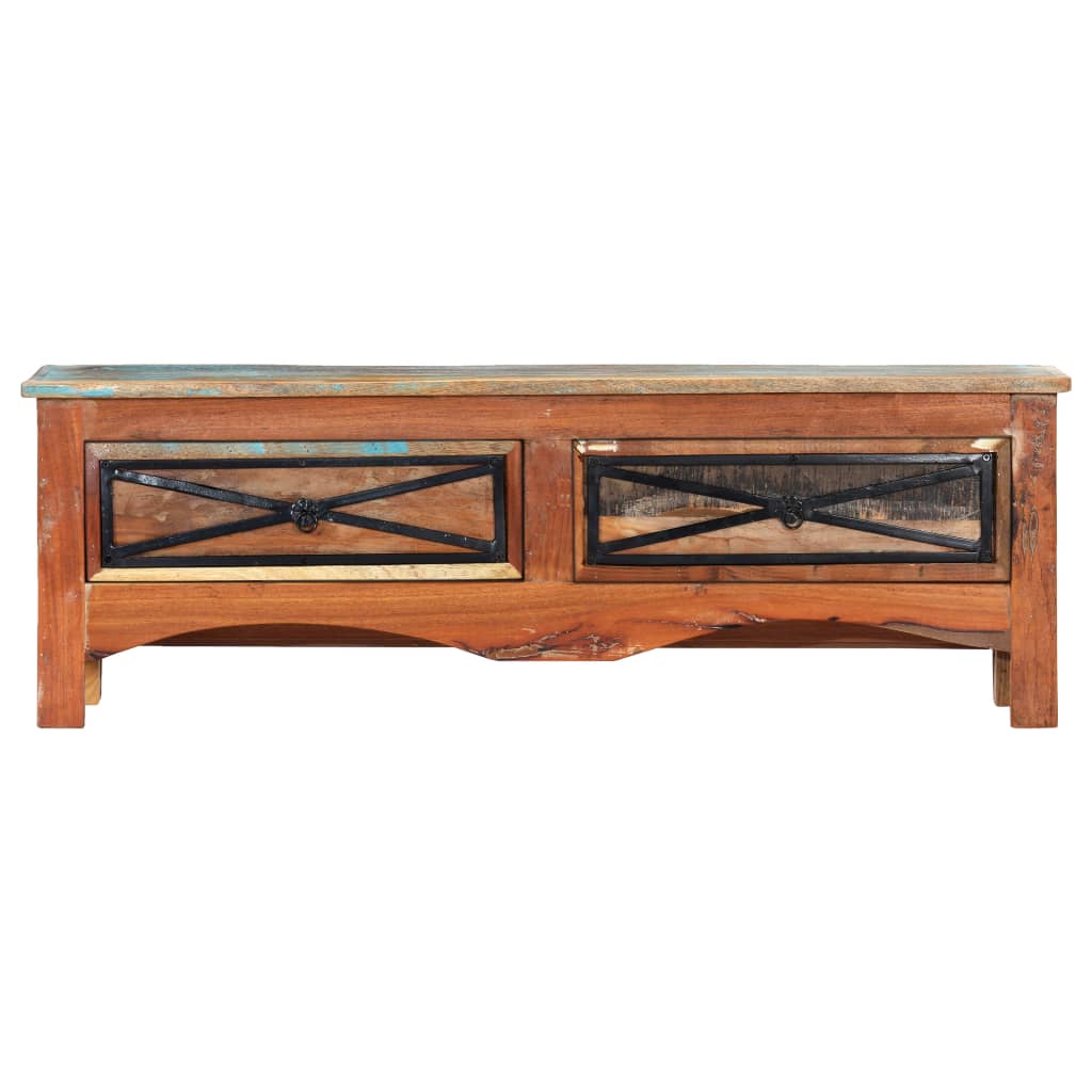 Meuble TV 120x30x40 cm Bois de récupération massif - XIOS