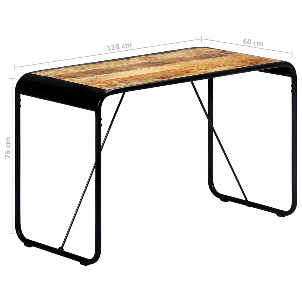 Table à manger 118x60x76 cm Bois de manguier massif brut - XIOS