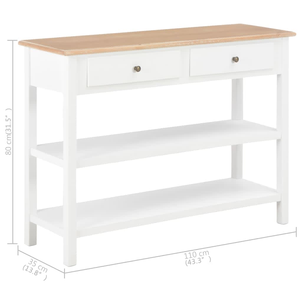 Buffet Blanc 110x35x80 cm MDF - XIOS