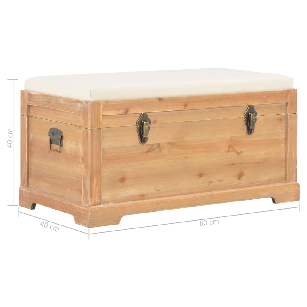 Coffre de rangement avec coussin 80x40x40 cm MDF Coffres de rangement vidaXL