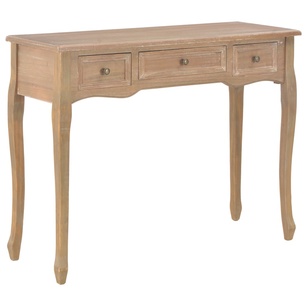 Table de console et coiffeuse avec 3 tiroirs Marron - XIOS