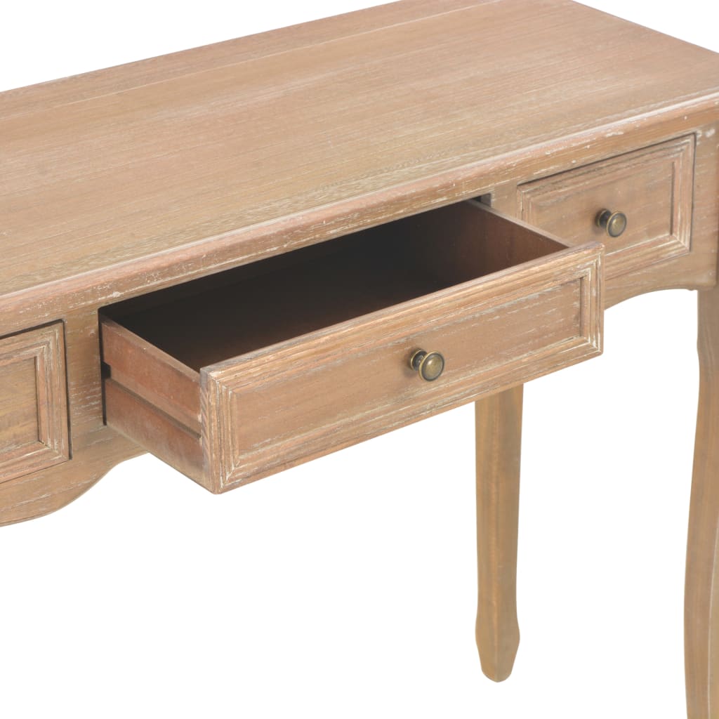 Table de console et coiffeuse avec 3 tiroirs Marron - XIOS