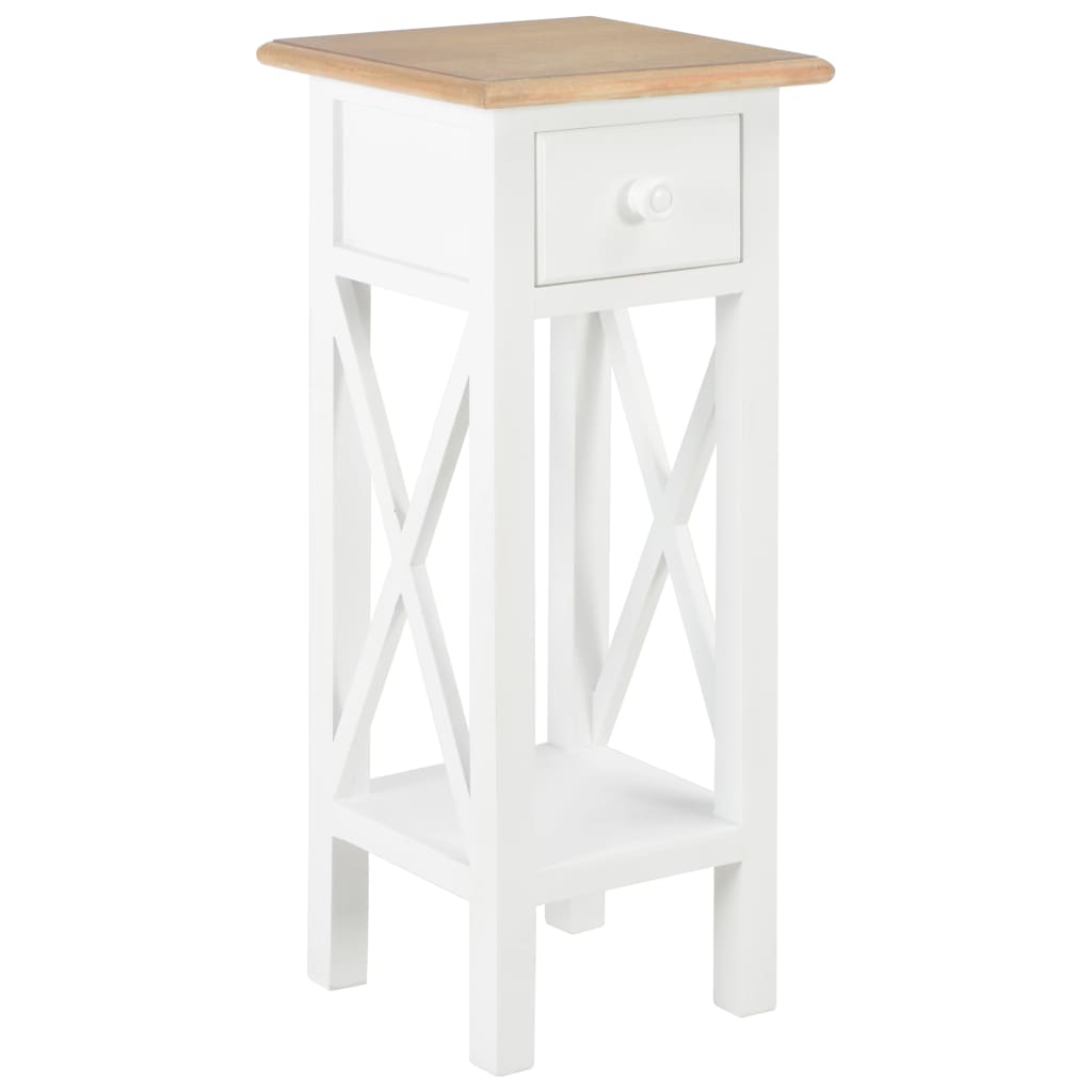 Table d'appoint Blanc 27 x 27 x 65,5 cm Bois Tables d'appoint vidaXL