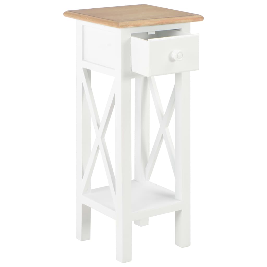 Table d'appoint Blanc 27 x 27 x 65,5 cm Bois Tables d'appoint vidaXL