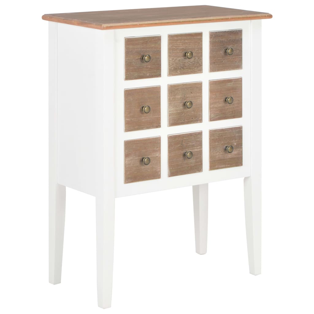 Buffet Blanc 54x30x80 cm Bois massif - XIOS
