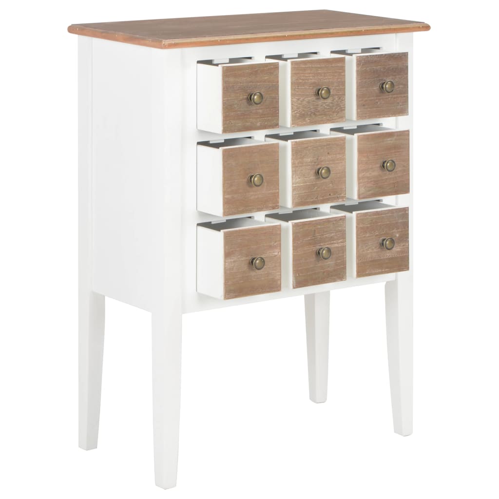 Buffet Blanc 54x30x80 cm Bois massif - XIOS