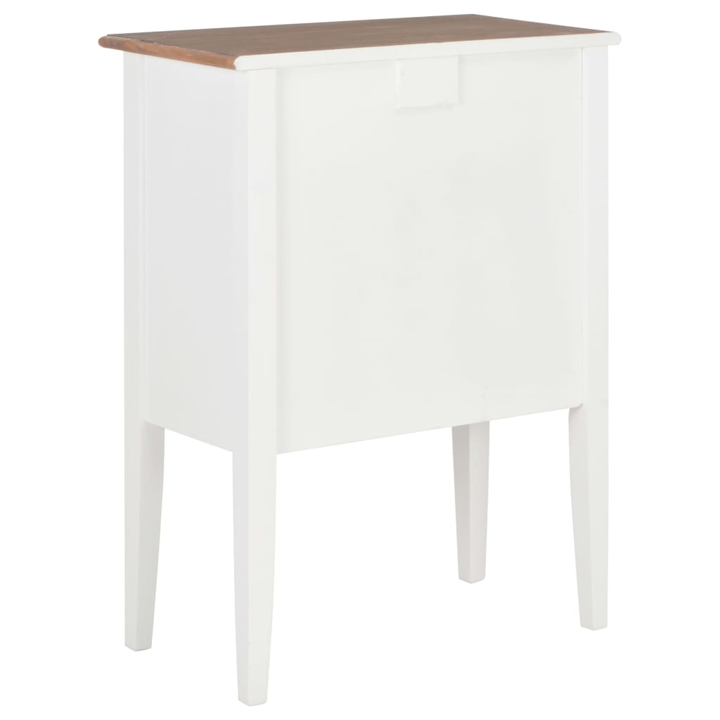 Buffet Blanc 54x30x80 cm Bois massif - XIOS