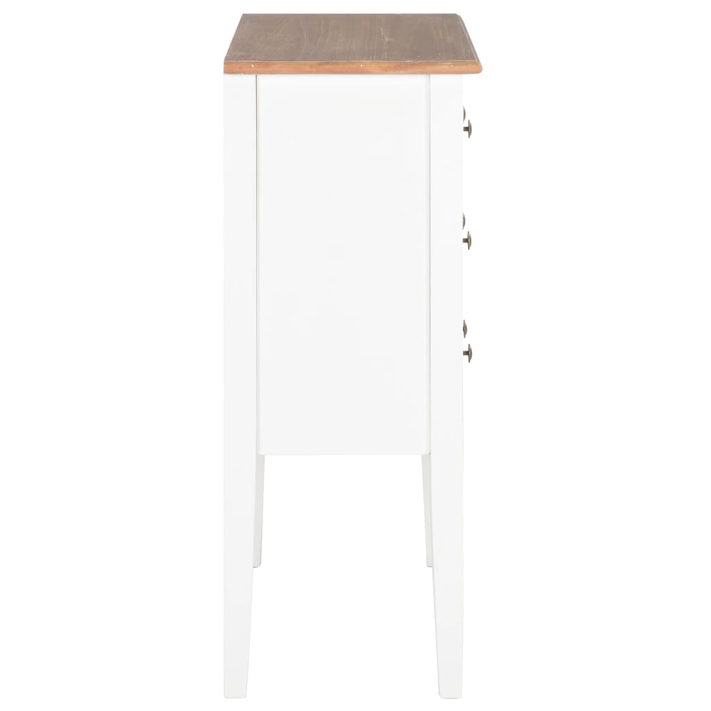 Buffet Blanc 54x30x80 cm Bois massif - XIOS