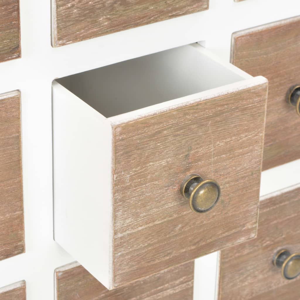 Buffet Blanc 54x30x80 cm Bois massif - XIOS