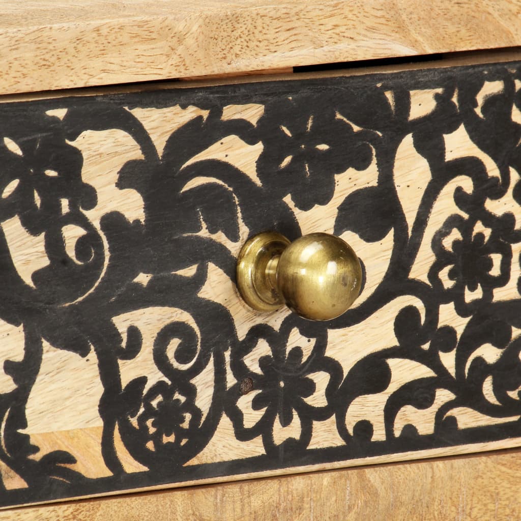 Meuble TV 100x30x45 cm bois massif de manguier - XIOS