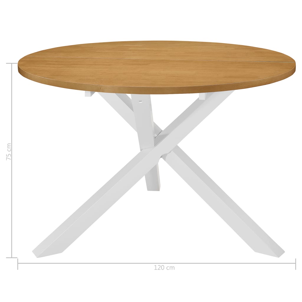 Table de salle à manger Blanc 120 x 75 cm MDF - XIOS