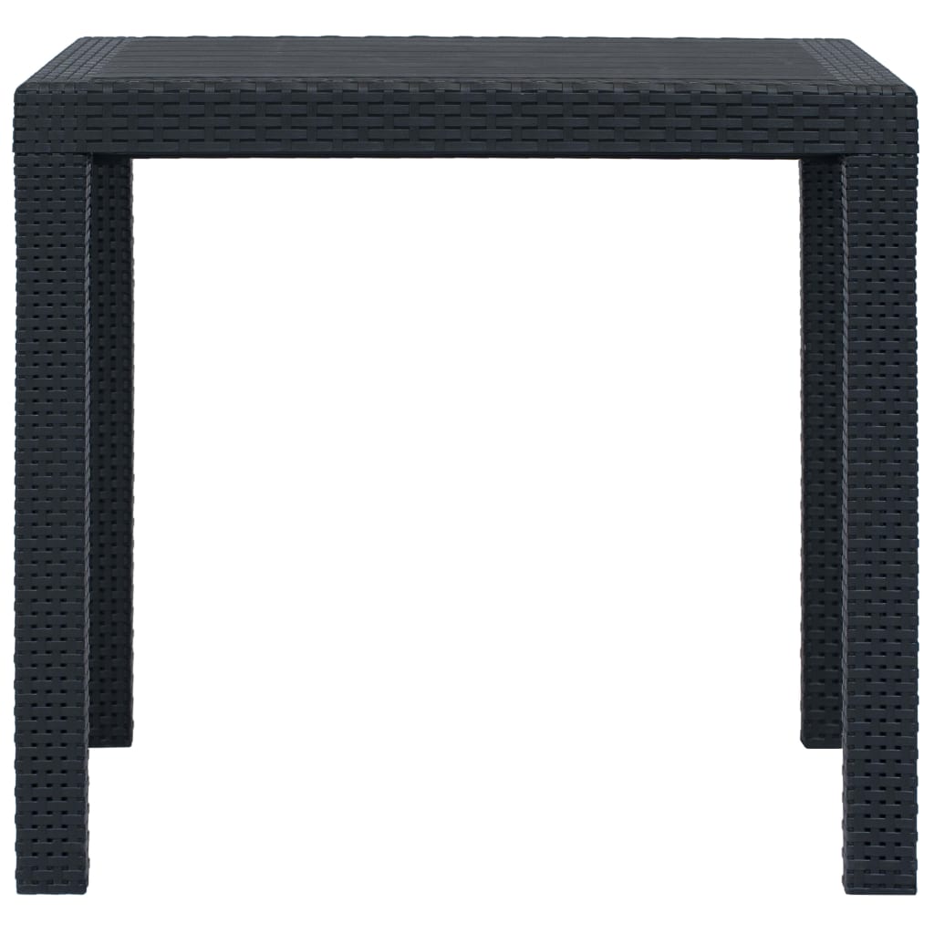Ensemble de bistro 3 pcs Plastique Anthracite Aspect de rotin