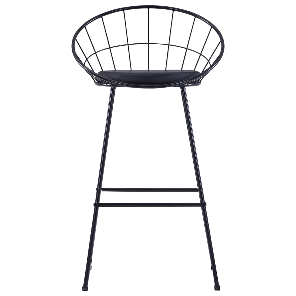 Chaises de bar lot de 2 noir similicuir - XIOS