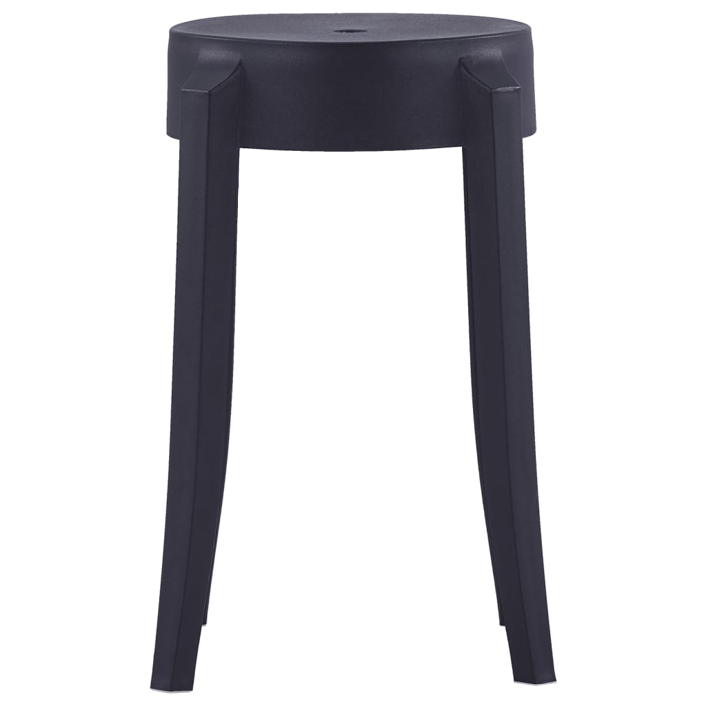 Tabourets empilables lot de 4 noir plastique - XIOS