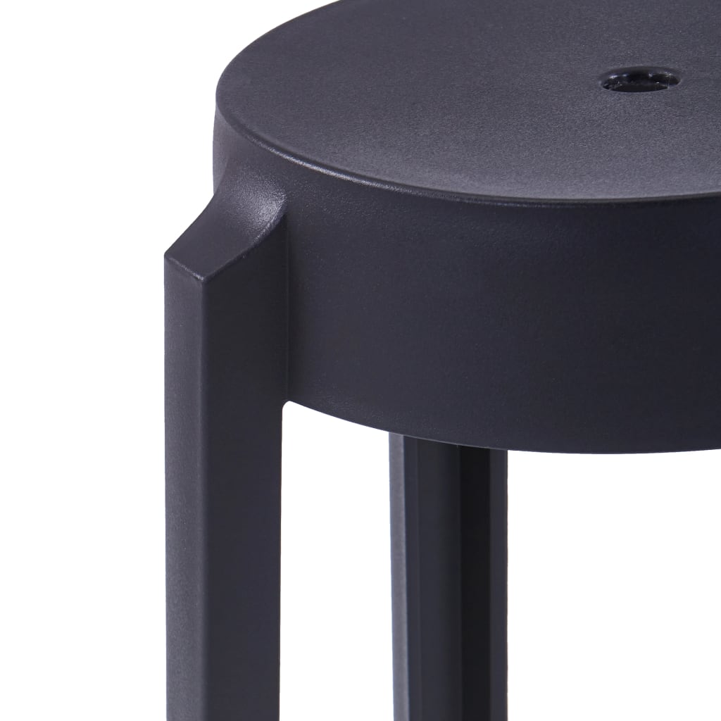 Tabourets empilables lot de 4 noir plastique - XIOS