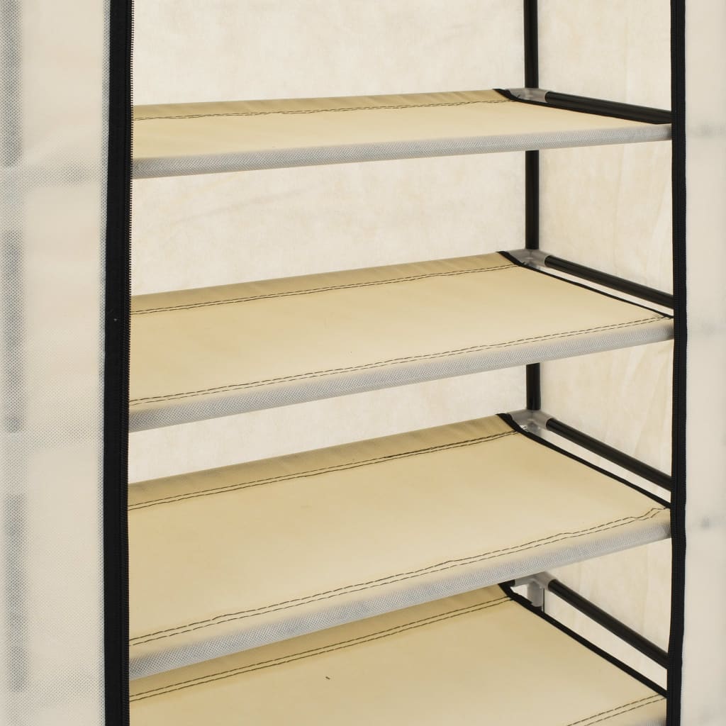 Armoire à chaussures avec housse Crème 58x28x106 cm Tissu - XIOS