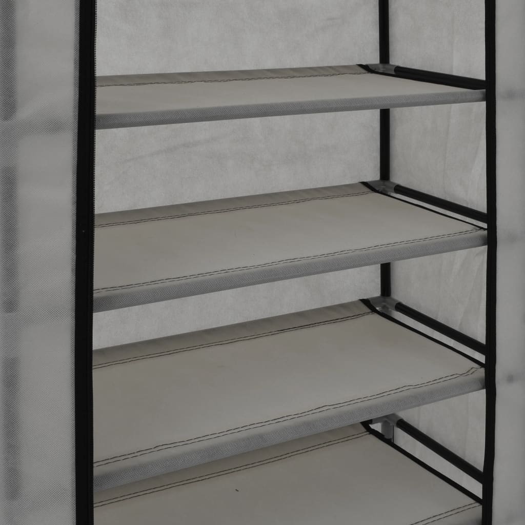 Armoire à chaussures avec housse Gris 58x28x106 cm Tissu - XIOS