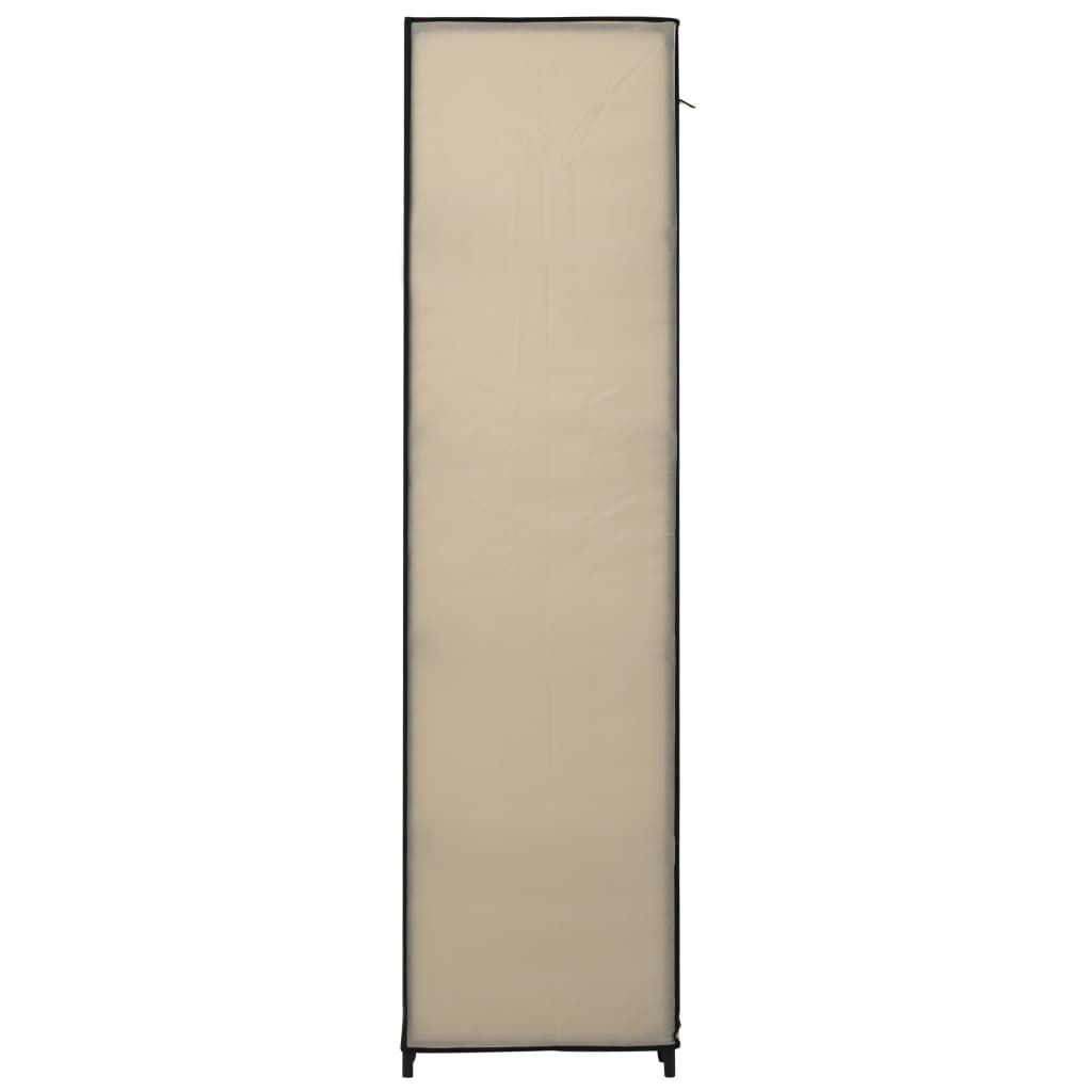 Armoire avec compartiments et tiges Crème 150x45x176 cm Tissu - XIOS