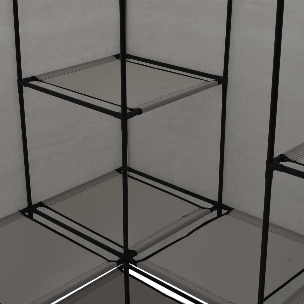 Garde-robe d'angle Gris 130 x 87 x 169 cm - XIOS
