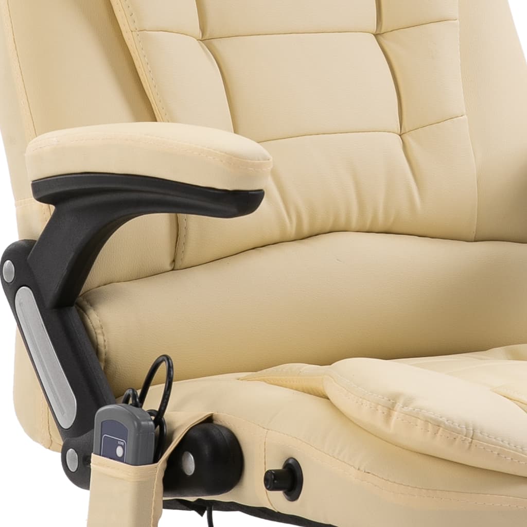 Chaise de bureau de massage Crème Similicuir