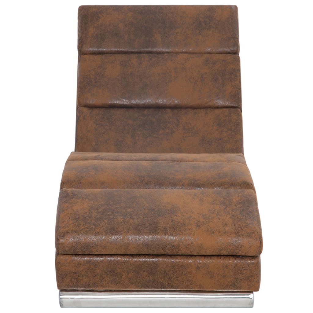 Chaise longue Marron Similicuir daim - XIOS