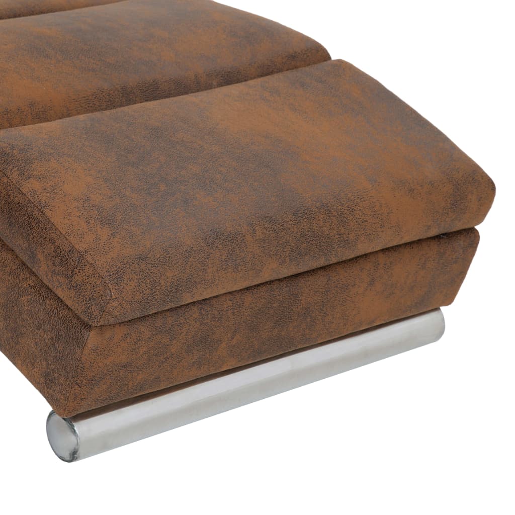 Chaise longue Marron Similicuir daim - XIOS