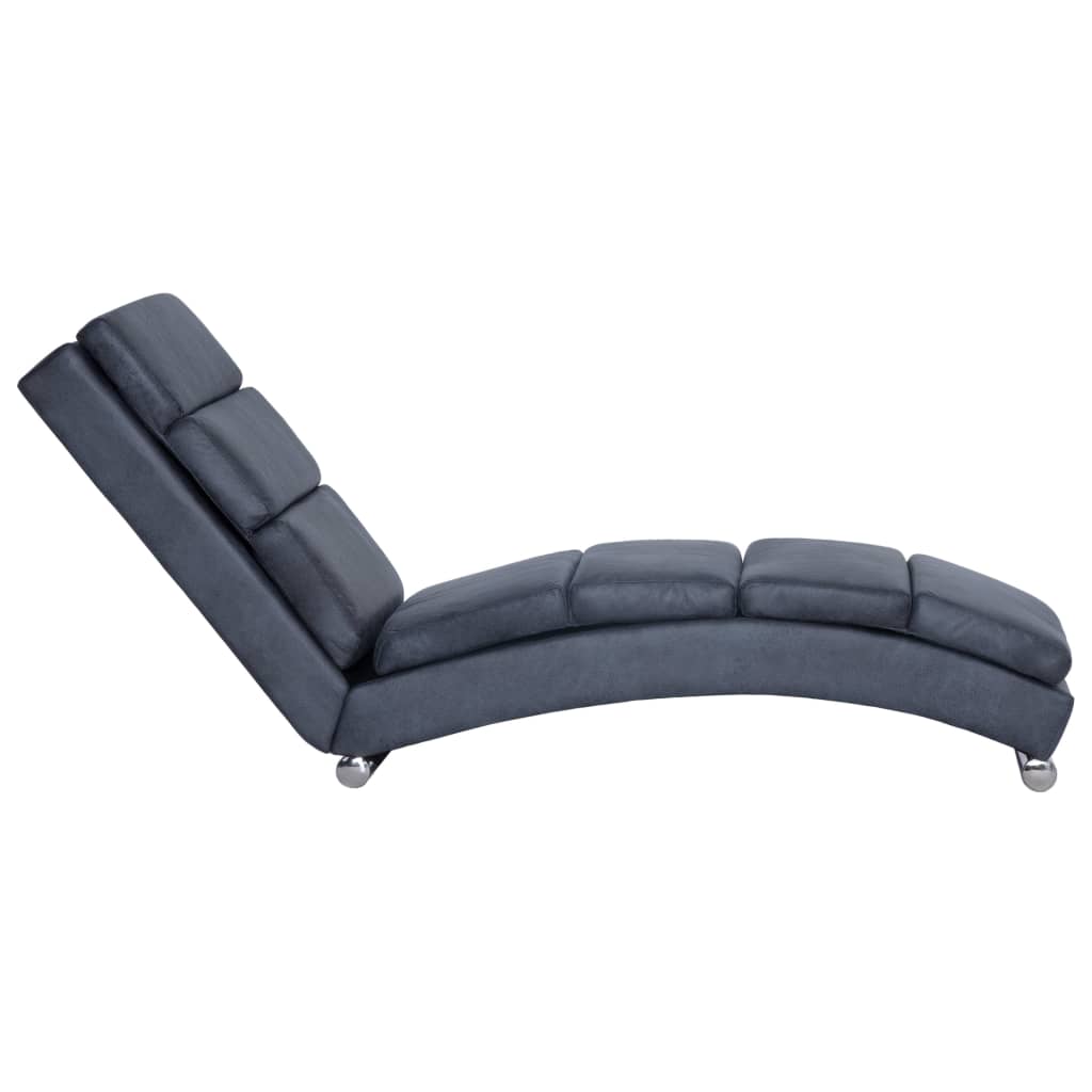 Chaise longue Gris Similicuir daim - XIOS