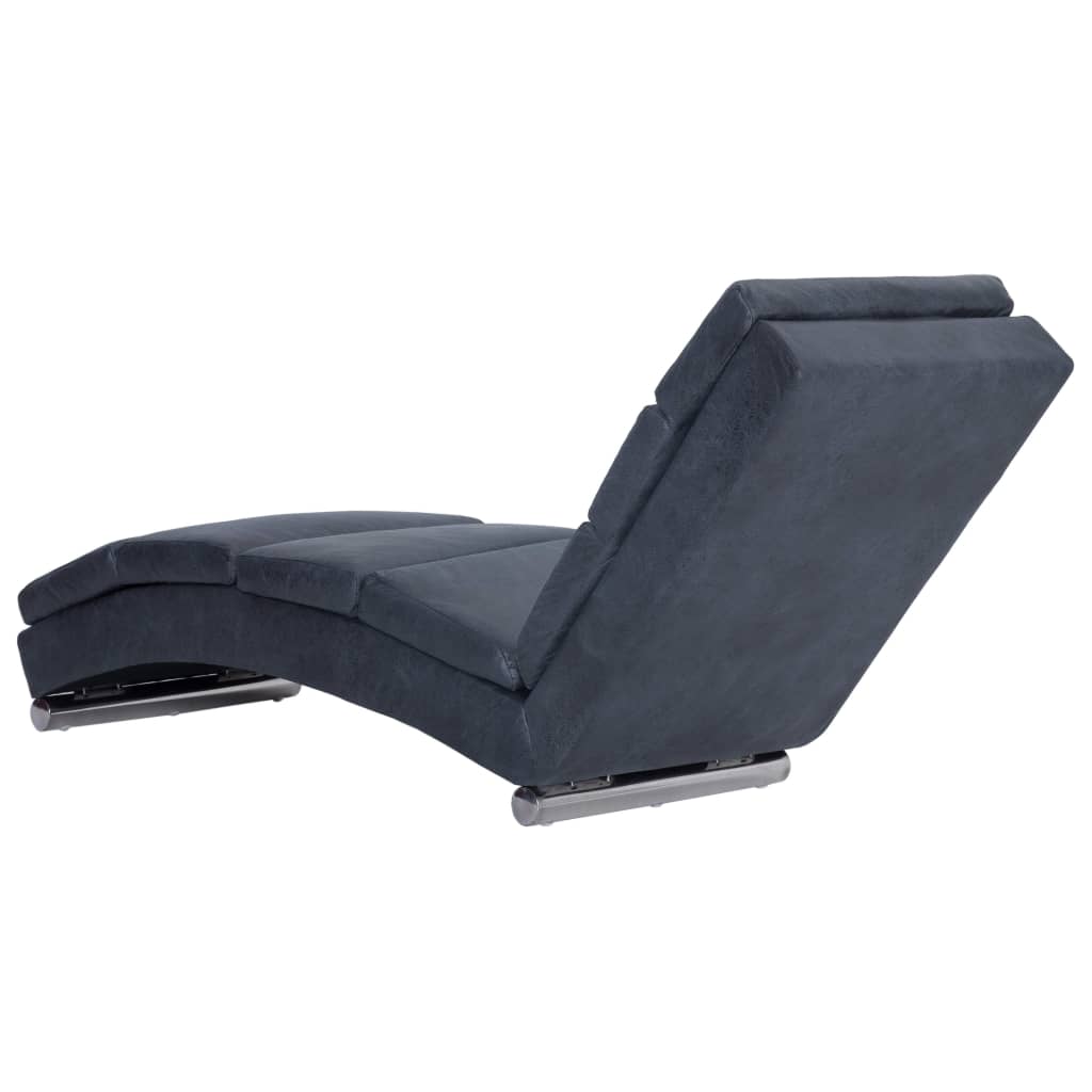 Chaise longue Gris Similicuir daim - XIOS