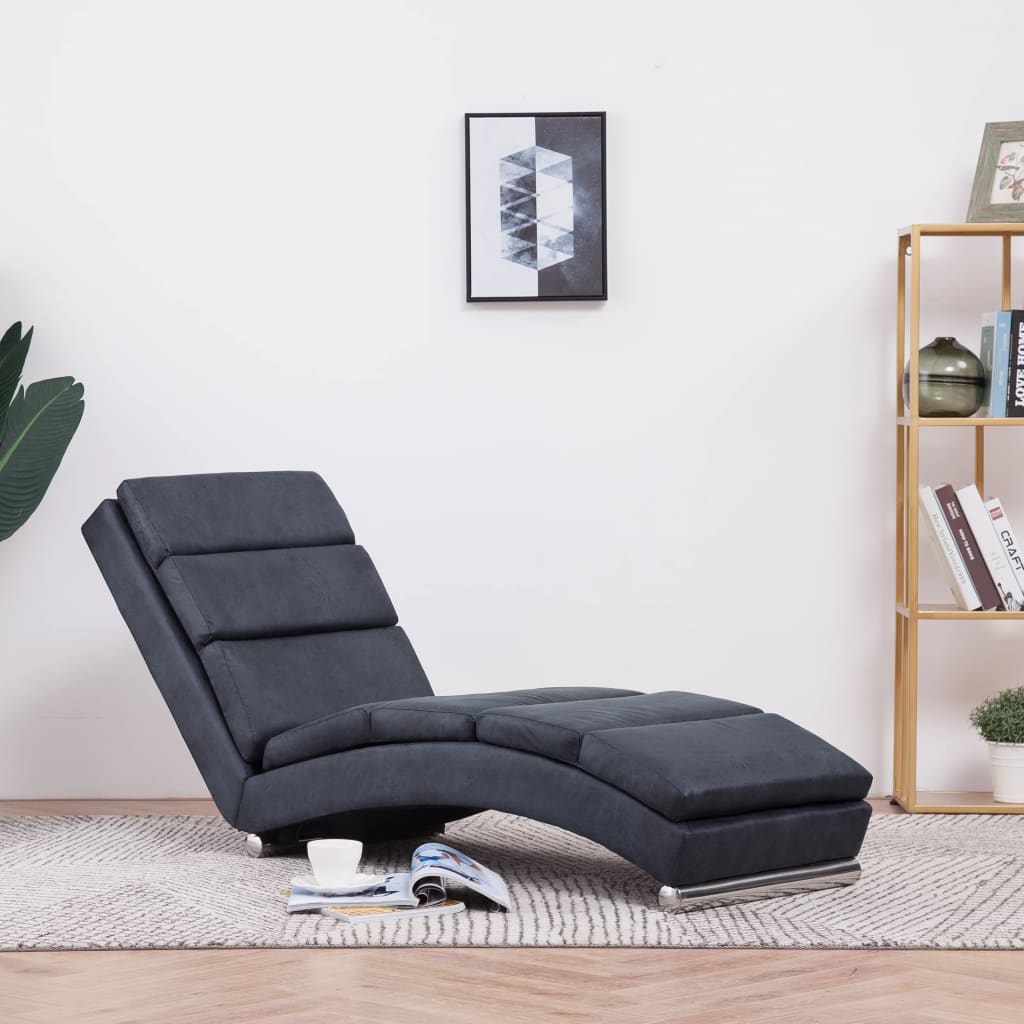 Chaise longue Gris Similicuir daim - XIOS
