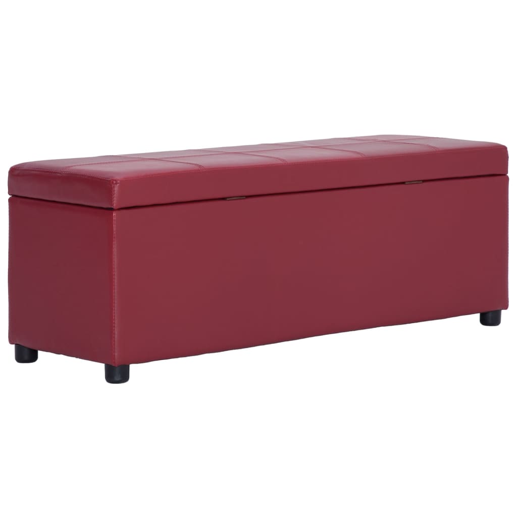 Banc avec compartiment de rangement 116 cm Bordeaux Similicuir - XIOS