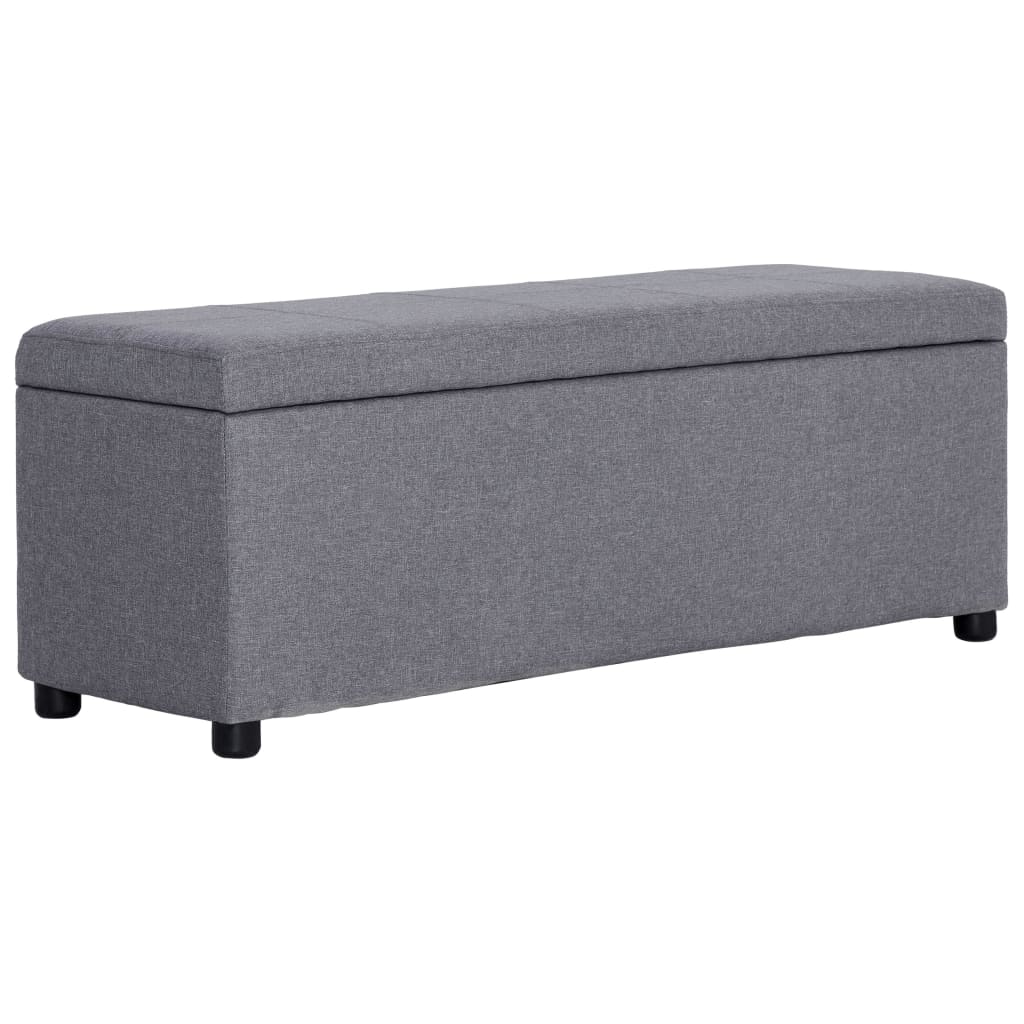 Banc avec compartiment de rangement 116 cm Gris clair Polyester - XIOS