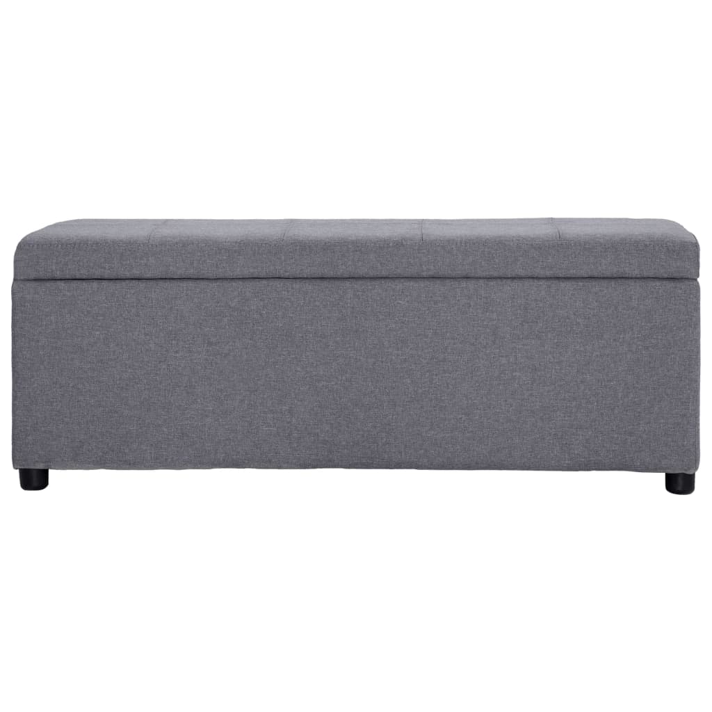 Banc avec compartiment de rangement 116 cm Gris clair Polyester - XIOS
