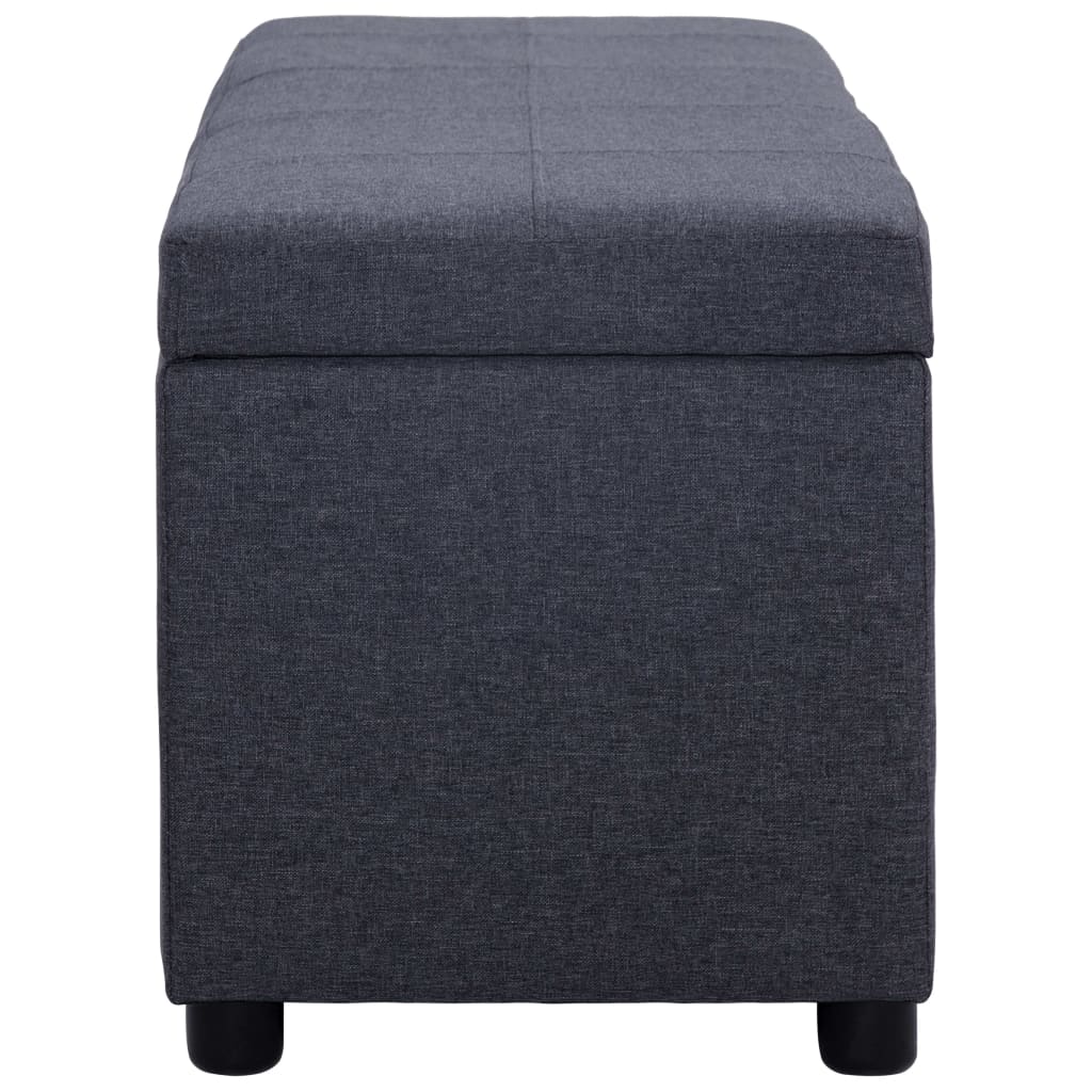 Banc avec compartiment de rangement 116 cm Gris foncé Polyester - XIOS