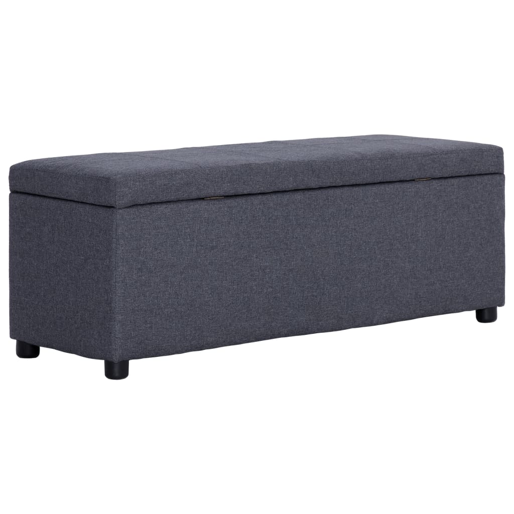 Banc avec compartiment de rangement 116 cm Gris foncé Polyester - XIOS