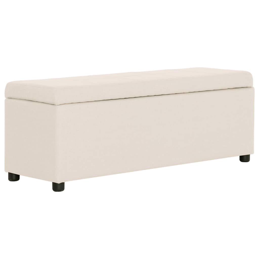 Banc avec compartiment de rangement 116 cm Crème Polyester - XIOS
