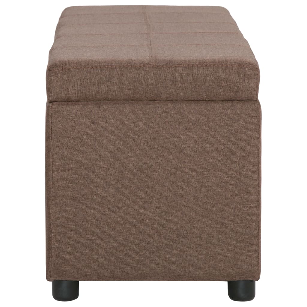 Banc avec compartiment de rangement 116 cm Marron Polyester - XIOS